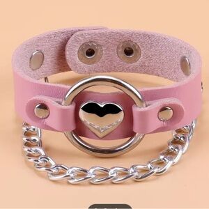 Pink Heart Charm Bracelet